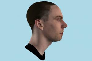 Human Head face, head, scanned-models, man, human, male, guy, people